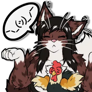 ❓ anime, cat, chicken, animal, sticker telegram sticker
