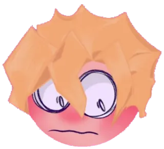 😳 cartone animato, personaggio, faccia, illustrazione, adesivo telegram sticker