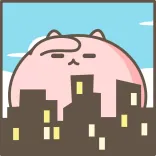😱 แมว, สัตว์ประหลาด, เมือง, อาคาร, คาวาอิ, น่ารัก telegram sticker
