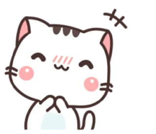 😊 mèo, dễ thương, vui vẻ, kawaii, nhãn dán, động vật, phim hoạt hình whatsapp sticker