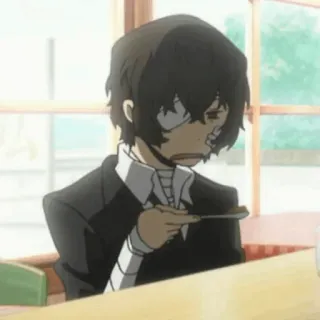 🥀 Osamu Dazai Bungo Stray Dogs アニメ, 文豪ストレイドッグス, 太宰, 太宰治, キャラクター, マンガ telegram sticker