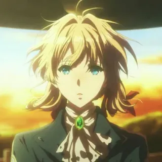✨ Violet Evergarden Anime, Violet Evergarden, Personaggio, Ritratto, Bella, Ragazza Anime telegram sticker