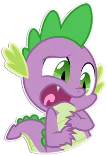 🤢 Spike My Little Pony Spike, My Little Pony, dragon, cartoon, sticker, animated telegram sticker