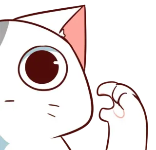 😳 แมว, อนิเมะ, น่ารัก, การ์ตูน, สติกเกอร์, น่ารัก, สัตว์ whatsapp sticker