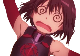 🙈 动漫, 卡通, 角色, 晕, 动漫女孩, 搞笑, 可爱 telegram sticker