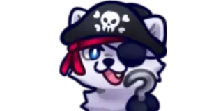 🏴‍☠️ cướp biển, mèo, hoạt hình, động vật, nhãn dán telegram sticker