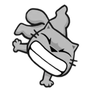 😁 cat, animal, cartoon, sticker, dancing telegram sticker