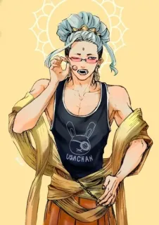 🌟 USACHAN 애니메이션, 안경, 우사찬, 캐릭터 telegram sticker