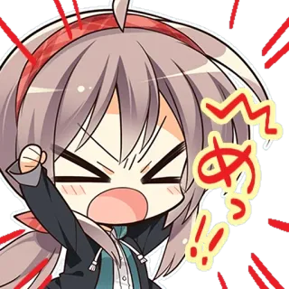 ⚪️ めっ อนิเมะ, ผู้หญิง, น่ารัก, โกรธ telegram sticker