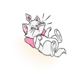 🙃 Marie The Aristocats gato, gatito, Los Aristogatos, Disney, lindo, dibujos animados, feliz, Marie telegram sticker