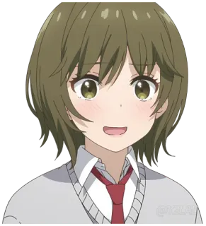😲 Anime, Menina, Personagem, Fofo, Sorriso whatsapp sticker