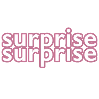 😳 surprise surprise kejutan, merah muda, imut, stiker, perayaan, acara telegram sticker