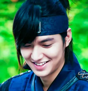 😄 Lee Min-ho korean actor, smile, man, headband telegram sticker