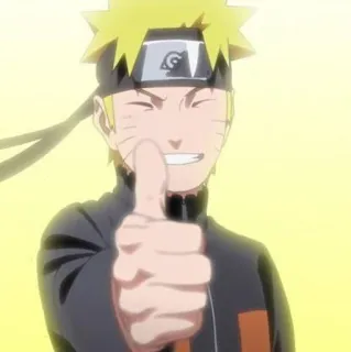🦊 Naruto Uzumaki Naruto Anime, Manga, Naruto, Uzumaki, Ninja, Kciuk w górę telegram sticker