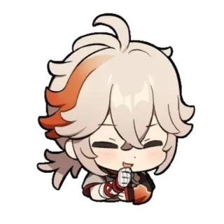 🥡 Kaedehara Kazuha Genshin Impact Anime, Chibi, Videospiel, Genshin Impact, Kazuha telegram sticker