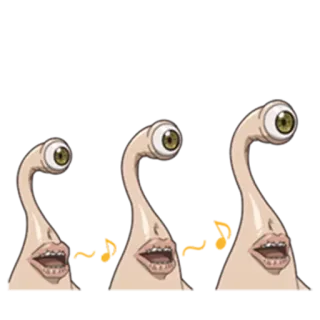 👀 creature, monster, eye, mouth, weird, alien telegram sticker
