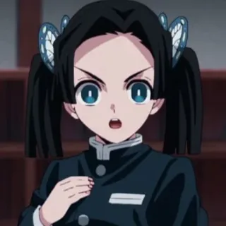 😦 Kanao Tsuyuri Demon Slayer Anime, Demon Slayer, Kanao Tsuyuri, Personage, Meisje, Vlinder telegram sticker