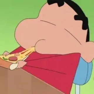 🍕 Shin-chan Crayon Shin-chan Anime, Cartone animato, Pizza, Mangiare, Crayon Shin Chan, Cibo, Divertente telegram sticker