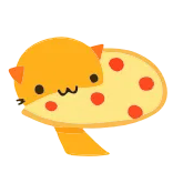 🐱 pizza, cat, cute, food, animal, cartoon telegram sticker