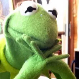 🤔 Kermit Kermit la rana, Rana, Muppets, Verde, Pensando telegram sticker