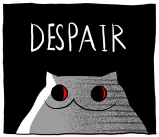Gloomy Cat whatsapp stickers