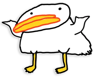 🤷‍♀️ bird, duck, cartoon, sticker, animal telegram sticker