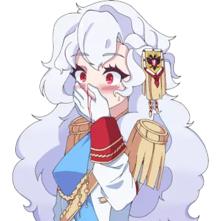 😍 アニメ, 軍服, 血, 恐怖, 女性 telegram sticker