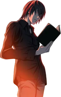 😚 Light Yagami Death Note Аниме, Манга, Death Note, Лайт Ягами, Кира, Книга, Блокнот telegram sticker