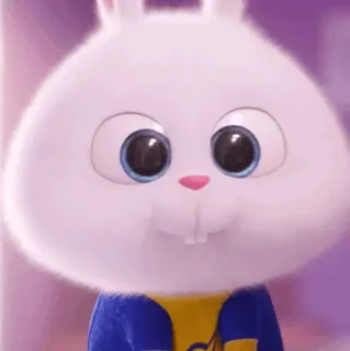 🍬 Snowball The Secret Life of Pets bunny, rabbit, white, animal, cute, cartoon telegram sticker