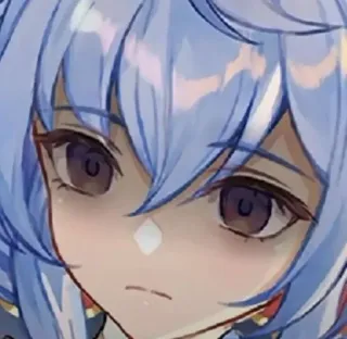 😕 Ganyu Genshin Impact anime, genshin impact, ganyu, video game, sticker, cute telegram sticker