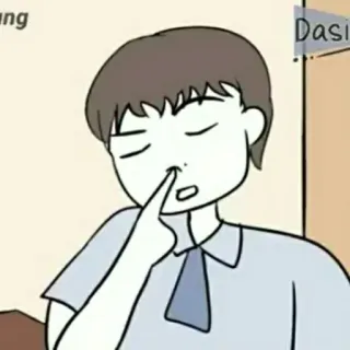📍 漫画, 鼻ほじり, 男の子, 学生 telegram sticker