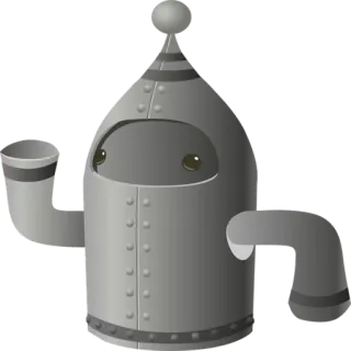 🤖 robot, futuristic, cartoon, metal, cute, toy telegram sticker