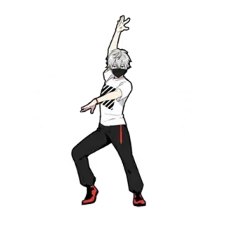 🕺 애니메이션, 캐릭터, 댄스, 남자, 마스크, 포즈 telegram sticker