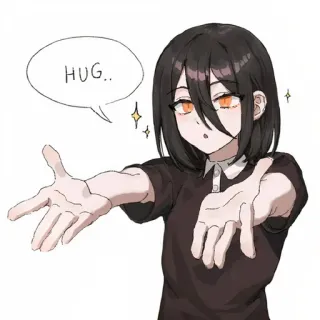 ❤️ HUG.. объятие, аниме, девушка, мило, кавай, манга telegram sticker