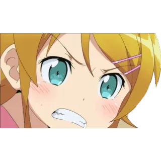 😡 anime, chica, enojada, molesta, puchero, dibujos animados telegram sticker