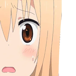 👁 Anime, Chica, impactada, asustada, Dibujo animado telegram sticker