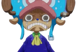 😰 Tony Tony Chopper One Piece anime, one piece, tony tony chopper, sad, crying whatsapp sticker