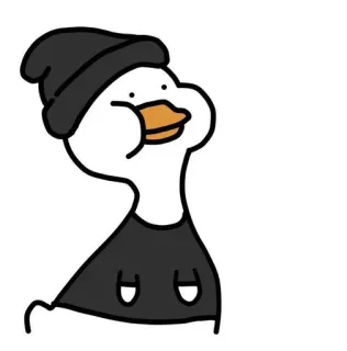 🌟 duck, beanie, cute, cartoon, animal, bird telegram sticker
