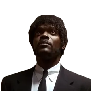 ❓ Jules Winnfield Pulp Fiction Jules Winnfield, Samuel L. Jackson, Pulp Fiction, Film, Charakter telegram sticker