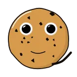 🤭 饼干, 甜点, 食物, 甜的, 卡通, 巧克力片 whatsapp sticker