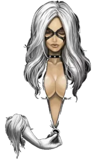 🐱 Black Cat Gatta Nera, Marvel, supereroe, fumetto, personaggio, sexy telegram sticker