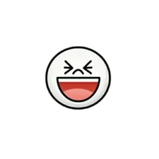😆 絵文字, 笑い, 幸せ, 笑顔, 顔, 漫画 telegram sticker