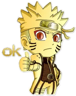 👍 Naruto ok naruto, anime, manga, ok, thumbs up telegram sticker