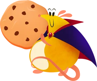 😈 饼干, 鼠标, 卡通, 食物, 动物 telegram sticker
