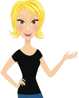💁‍♀ femme, blonde, dessin animé, personne, amical, illustration, portrait telegram sticker