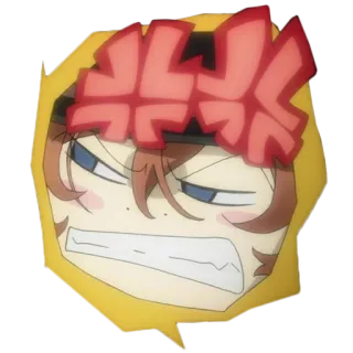 😡 神 Anime, Arrabbiato, Manga, Espressione, Personaggio telegram sticker