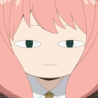 🍥 Anya Spy x Family Anime, Anya, Spy x Family, Drôle, Dessin animé, Mème, Expression telegram sticker