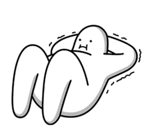 🌫 Мультфильм, Абстракция, Белый, Простой whatsapp sticker