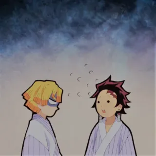 🥔 Tanjiro Kamado Demon Slayer Anime, Demon Slayer, Tanjiro, Zenitsu, Cartoon whatsapp sticker