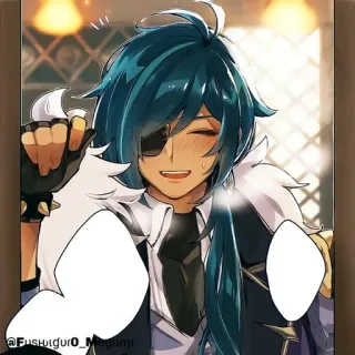 🔲 Kaeya Genshin Impact ガイア, 原神, アニメ, ステッカー telegram sticker